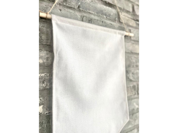 Personalized Text Fabric Canvas Wall Hanging Sign Banner Boho Quote Custom Wording Pennant Nursery Stick Wooden Children Bedroom Kid 15x19"