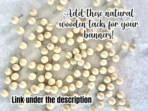 Personalized Text Fabric Canvas Wall Hanging Sign Banner Decor Nursery Flag Heirloom Your Text Here Custom Quote Children Bedroom Kid 17x25"