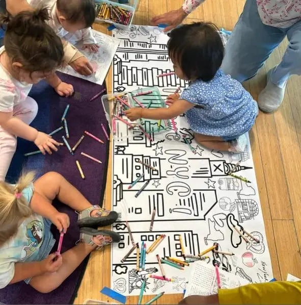 New York City Cityscape Coloring Banner