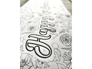 Wildflower Coloring Banner