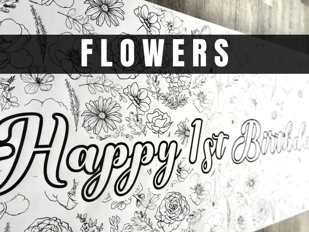 Wildflower Coloring Banner