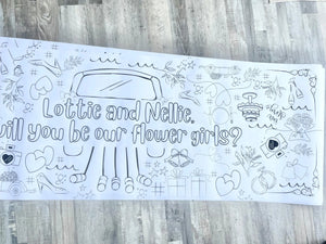 Wedding Day Personalized Wedding Coloring Banner