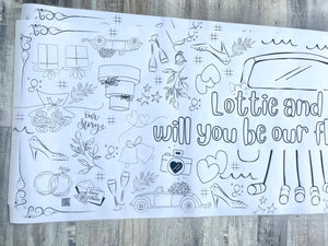Wedding Day Personalized Wedding Coloring Banner
