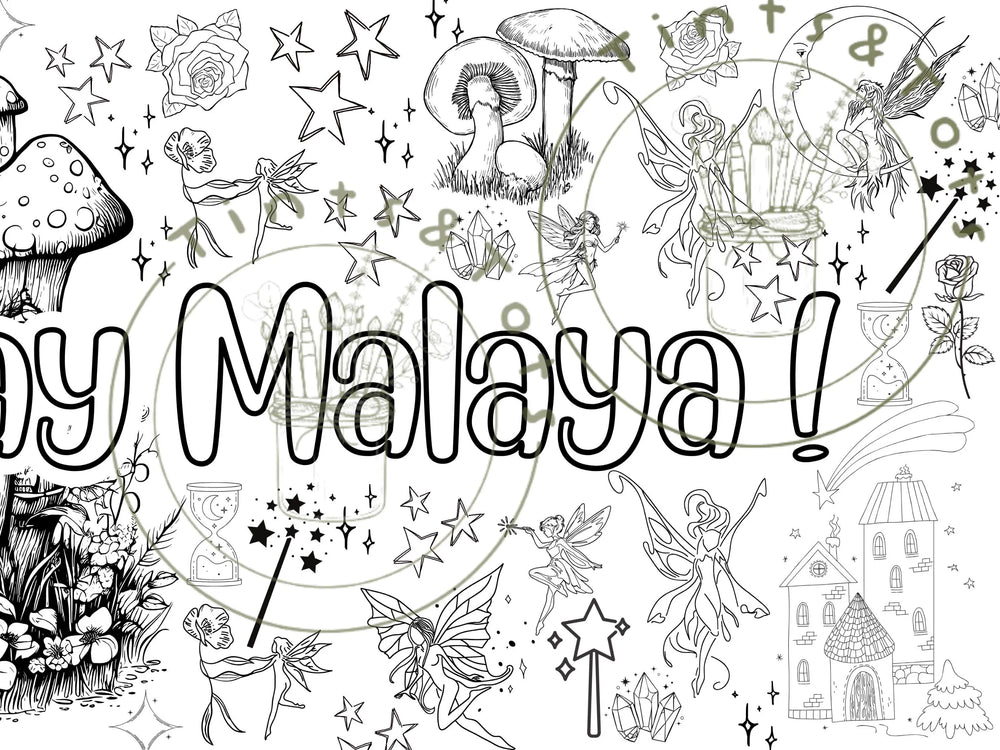 Fairy Theme Coloring Banner