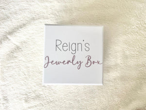 Personalized Name Girl Musical Box Jewelry Heirloom Birthday Keepsake Custom Makeup Storage Youth Bracelet Ballet Box Pink Mirror Toddler