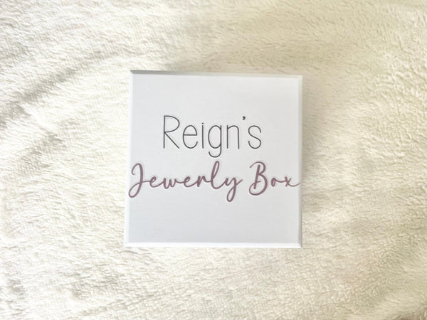 Personalized Name Girl Musical Box Jewelry Heirloom Birthday Keepsake Custom Makeup Storage Youth Bracelet Ballet Box Pink Mirror Toddler