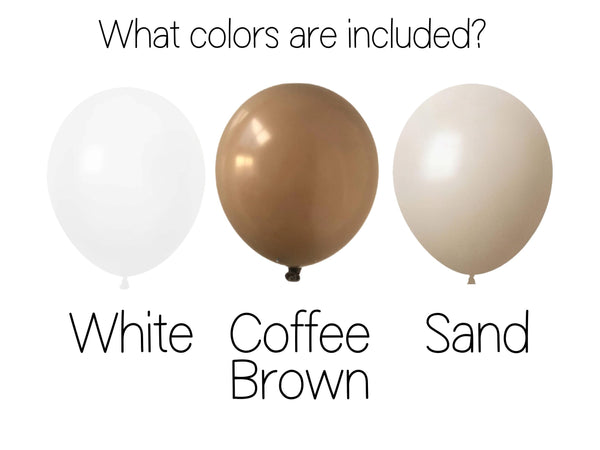Boho Balloon Beige Neutral Coffee Brown Sand 100 Rustic Pack Boho Birthday Party Bridal Shower Baby Bearly Wait Decor Natural Muted Woodland