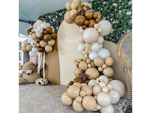 Boho Balloon Beige Neutral Coffee Brown Sand 100 Rustic Pack Boho Birthday Party Bridal Shower Baby Bearly Wait Decor Natural Muted Woodland