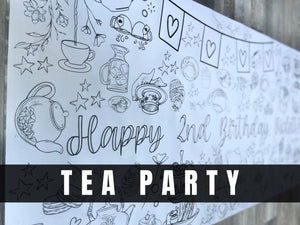 Tea Time Coloring Banner
