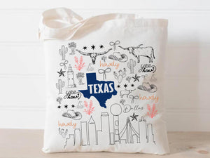 Organic Texas Tote Bag – Eco-Friendly Cowgirl Gift & Grocery Tote