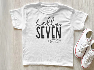 Hello Seven Birthday Shirt