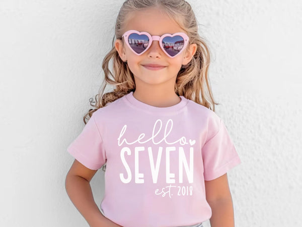 Hello Seven Birthday Shirt