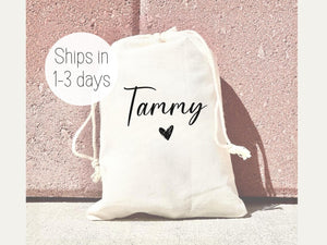 Personalized Name Heart Party Kit Favor Bag Custom Name Bachelorette Pink Girlfriend Birthday Trip Girls Recovery Maid Of Honor Bridesmaid