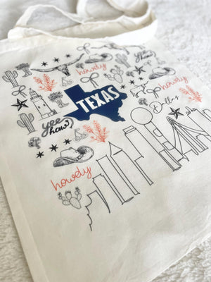 Organic Texas Tote Bag – Eco-Friendly Cowgirl Gift & Grocery Tote