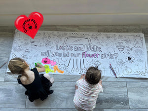 Wedding Day Personalized Wedding Coloring Banner