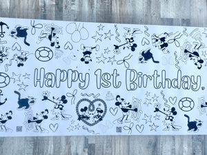 Steamboat Willie Coloring Banner
