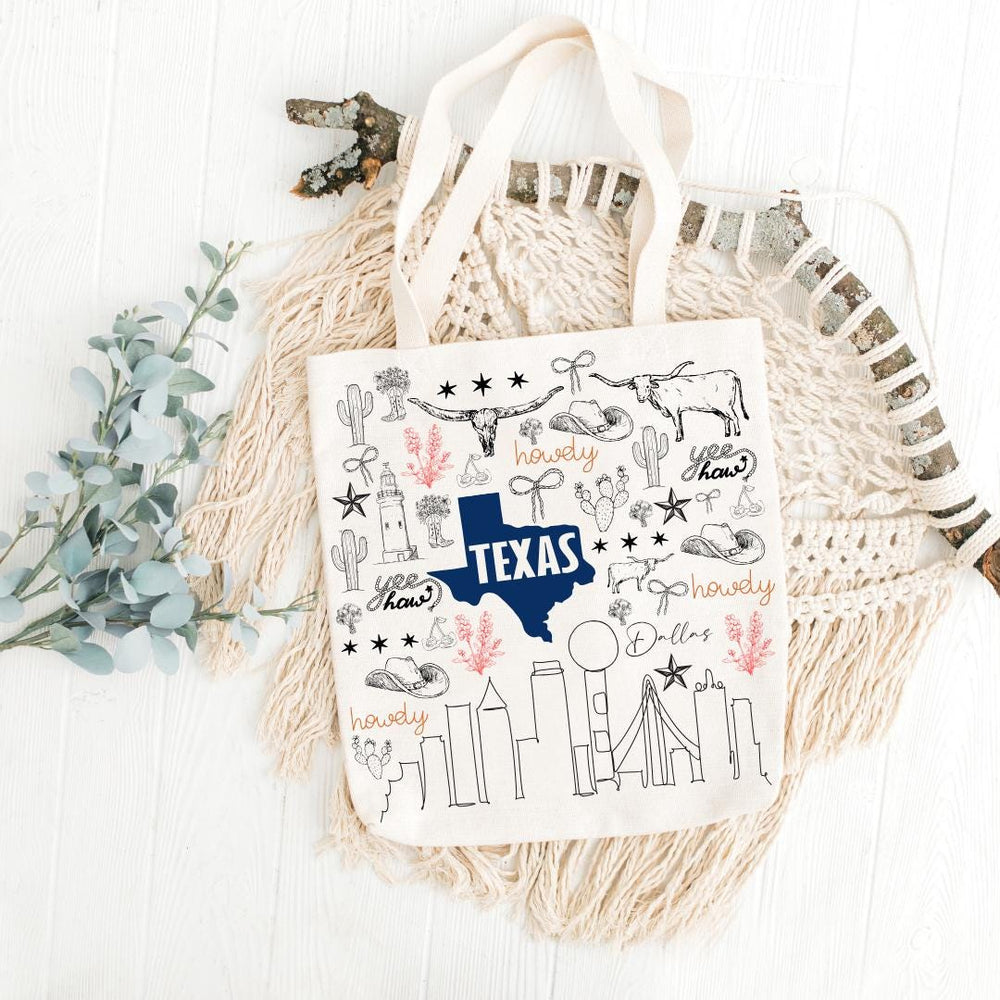 Organic Texas Tote Bag – Eco-Friendly Cowgirl Gift & Grocery Tote