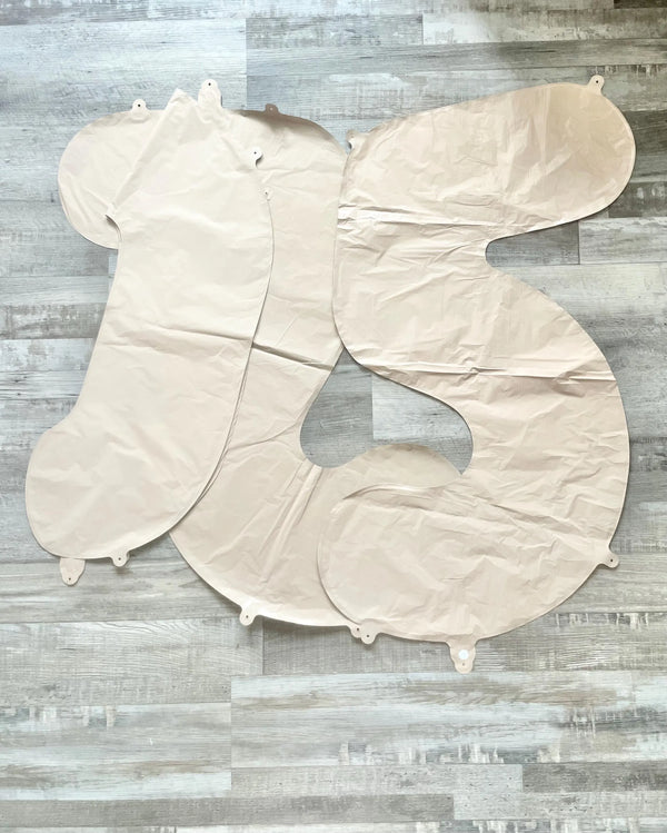 Large 2026 Graduation Mylar Beige Balloon