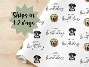 Personalized Birthday Sentimental Gift idea Dog Photo Custom Wrapping Paper Wedding Day Gift Special Occasion Paper Wrap Pet Portrait Cat