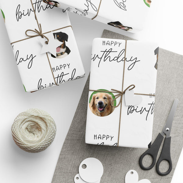 Personalized Birthday Sentimental Gift idea Dog Photo Custom Wrapping Paper Wedding Day Gift Special Occasion Paper Wrap Pet Portrait Cat