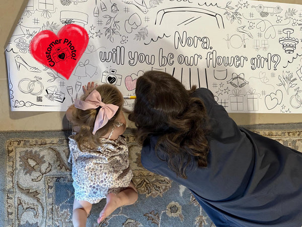 Wedding Day Personalized Wedding Coloring Banner