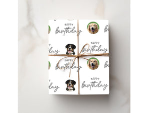 Personalized Birthday Sentimental Gift idea Dog Photo Custom Wrapping Paper Wedding Day Gift Special Occasion Paper Wrap Pet Portrait Cat