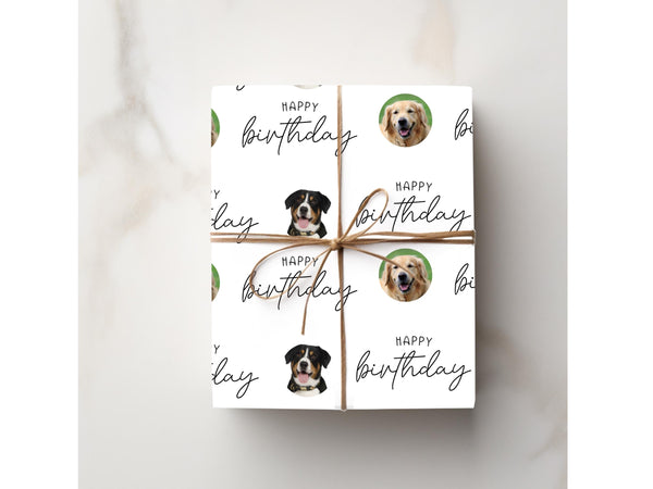 Personalized Birthday Sentimental Gift idea Dog Photo Custom Wrapping Paper Wedding Day Gift Special Occasion Paper Wrap Pet Portrait Cat