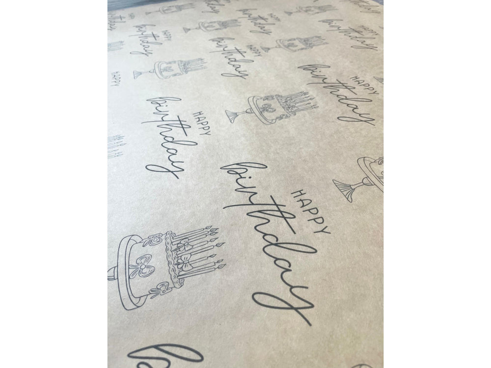 Eco Friendly Happy Birthday Wrapping Paper
