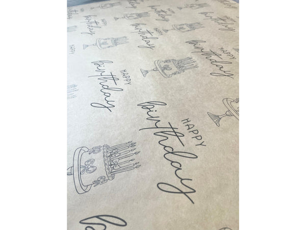 Eco Friendly Happy Birthday Wrapping Paper