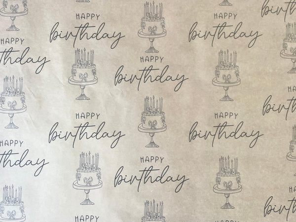 Eco Friendly Happy Birthday Wrapping Paper