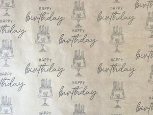 Recycled Happy Birthday Gift Wrap