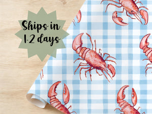 Mari-time Gingham Wrapping Paper