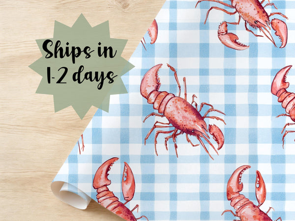 Mari-time Gingham Wrapping Paper