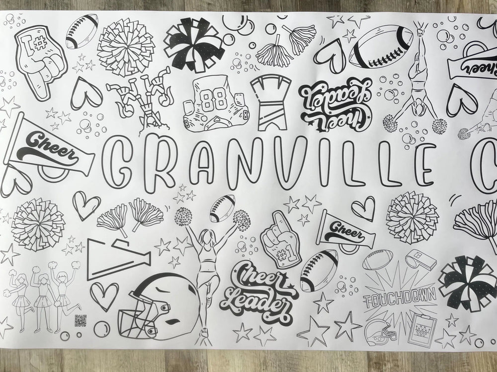 Cheer Theme Coloring Banner