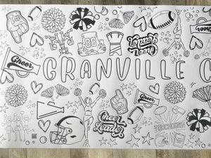 Cheer Theme Coloring Banner