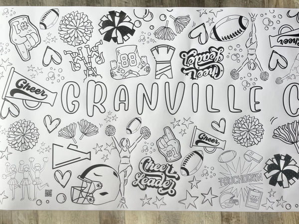 Cheer Theme Coloring Banner