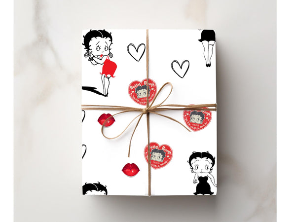 Boopy Vintage 1930s Inspired Wrapping Paper Risqué Miss B Classic Gift Wrap The Boop Girl Nostalgia Grandmother Gift Wrap Lil B Betts Bridal