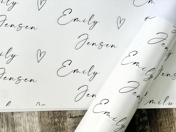 Personalize Couple Name Wrapping Paper Bride and Groom Bridal Shower Gift Wrap Custom Wrapping Paper Elegant Romantic Just Married Unique
