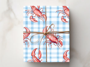 Mari-time Gingham Wrapping Paper