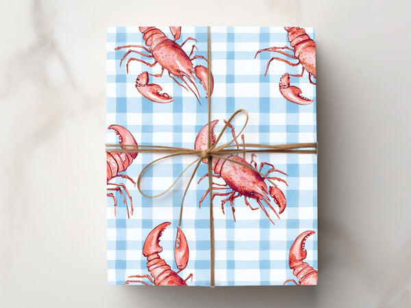 Mari-time Gingham Wrapping Paper