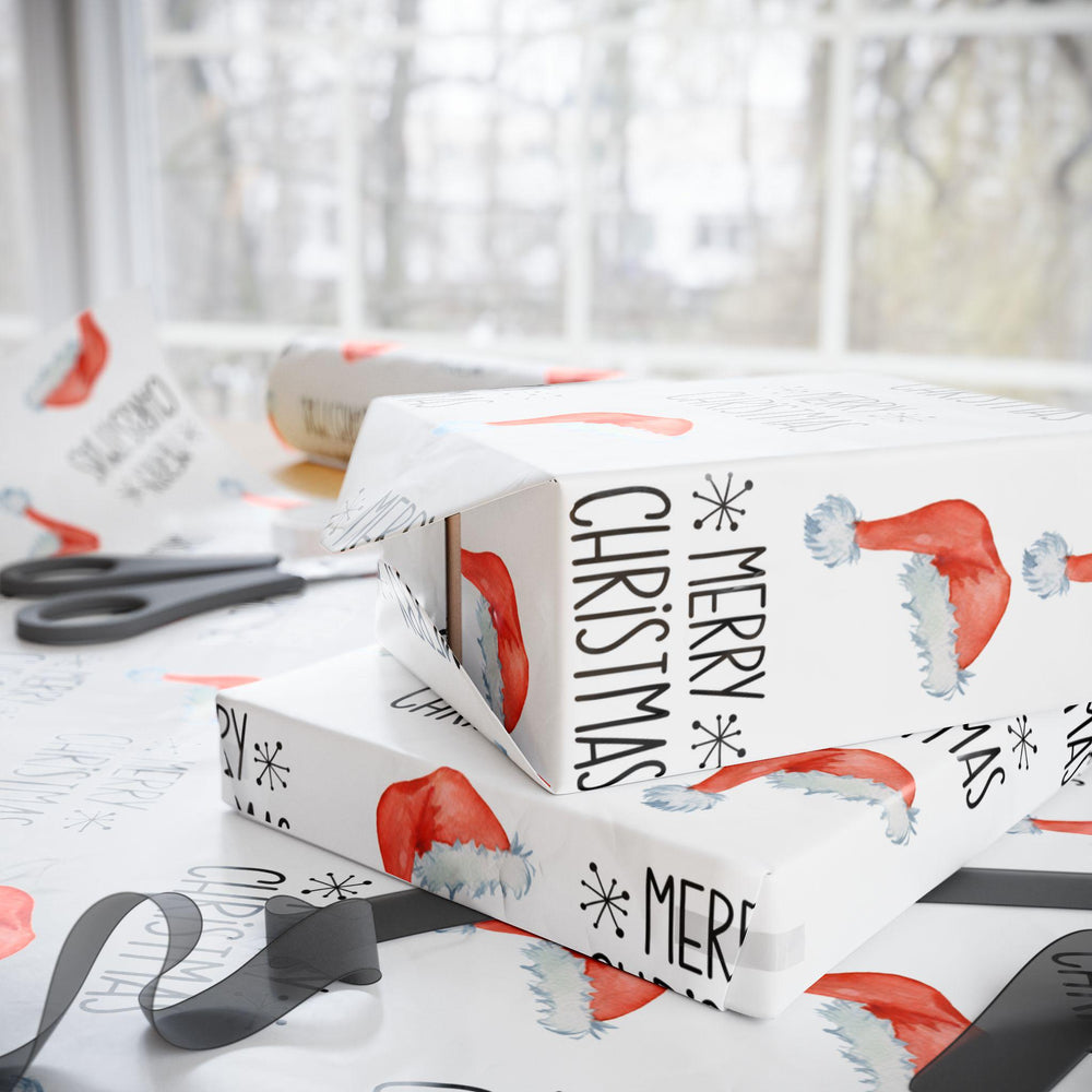 Merry Christmas Wrapping Paper Santa Gift Wrap 2025 Rae Dunn Inspired Kid Wrapping Paper Retro Santa Watercolor Festive Fun Holiday GiftWrap