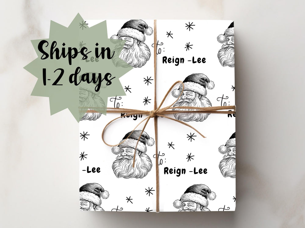 Personalized Santa Gift Wrap Wrapping Paper From Santa Clause Santa Special Gift Wrap Custom Kid Gift Wrap Official Gift Wrap Secret Santa