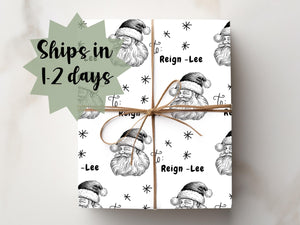 Personalized Santa Gift Wrap Wrapping Paper From Santa Clause Santa Special Gift Wrap Custom Kid Gift Wrap Official Gift Wrap Secret Santa
