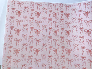 Pink Red Coquette Bow Gift Wrap