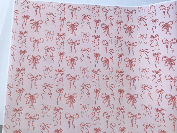 Pink Red Coquette Bow Gift Wrap