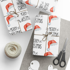 Merry Christmas Wrapping Paper Santa Gift Wrap 2025 Rae Dunn Inspired Kid Wrapping Paper Retro Santa Watercolor Festive Fun Holiday GiftWrap