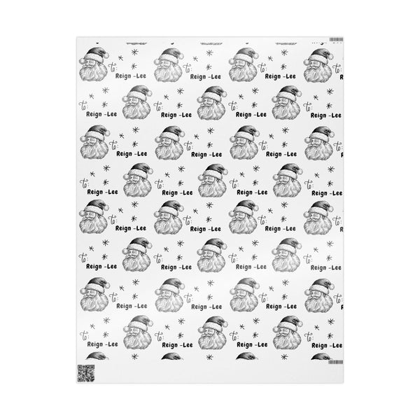 Personalized Santa Gift Wrap Wrapping Paper From Santa Clause Santa Special Gift Wrap Custom Kid Gift Wrap Official Gift Wrap Secret Santa