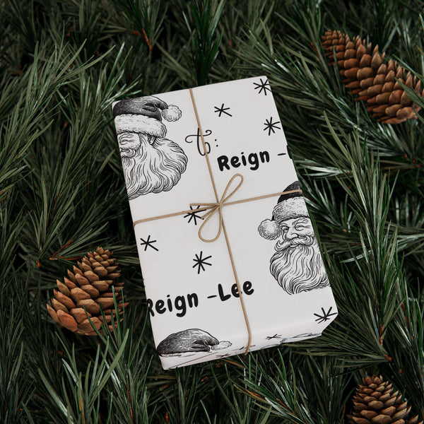 Personalized Santa Gift Wrap Wrapping Paper From Santa Clause Santa Special Gift Wrap Custom Kid Gift Wrap Official Gift Wrap Secret Santa
