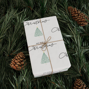 Whimsical Christmas Wrapping Paper Elegant Co-Worker Gift Wrap Neighbor Merry Christmas Cute White Minimalist Gift Wrap idea White Elephant