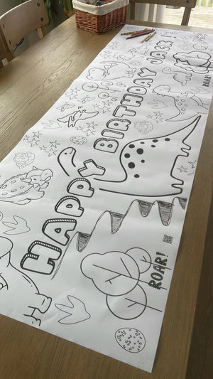 Dinosaur Theme Coloring Banner